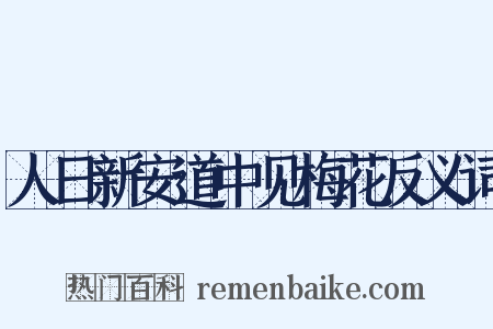 人日新安道中见梅花反义词是什么意思的图片